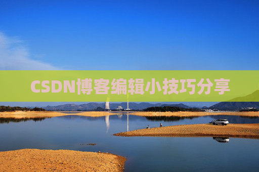 CSDN博客编辑小技巧分享